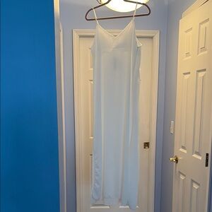 Elegant White Spaghetti Strap Dress